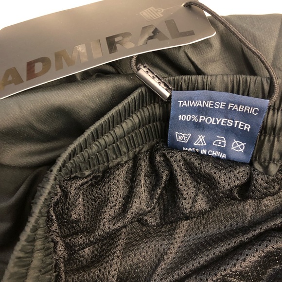 Admiral sports truck pants black elastic waistband and drawstring straight cut - Picture 10 of 11